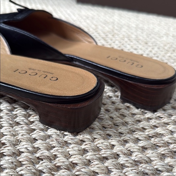 Tom Ford Era Gucci Vintage Black Leather Mules - Picture 7 of 8